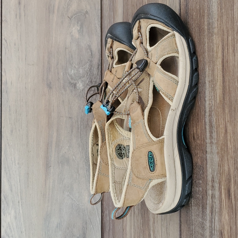 Keen Womes Outdoor Waterproof Hiking Sandals Leather Shoes sz 9.5